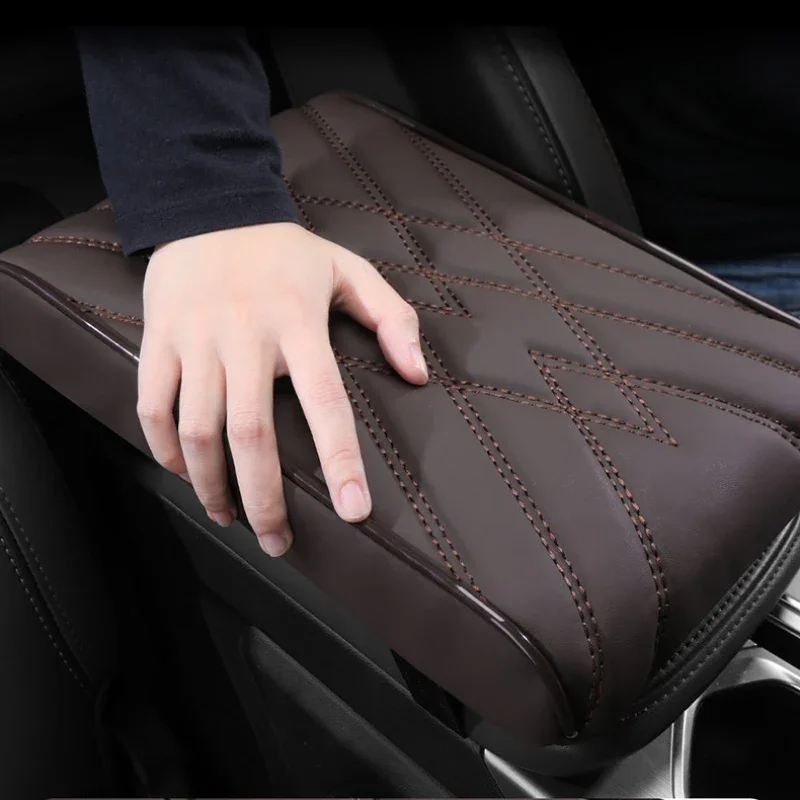 Nappa Leather Center Console Armrest Box Mat Pad Cover for Mercedes-Benz R V251 SLC R172 SLK R171 R172 SL R230 Car Accessories