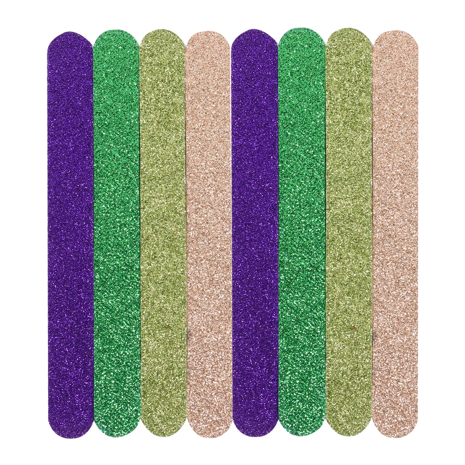 20Pcs Glitter Nail Files Sandpaper Eva Sponge PP Core for Nail Art Shaping Filing Gel Removal Pet Grooming Manicure Care