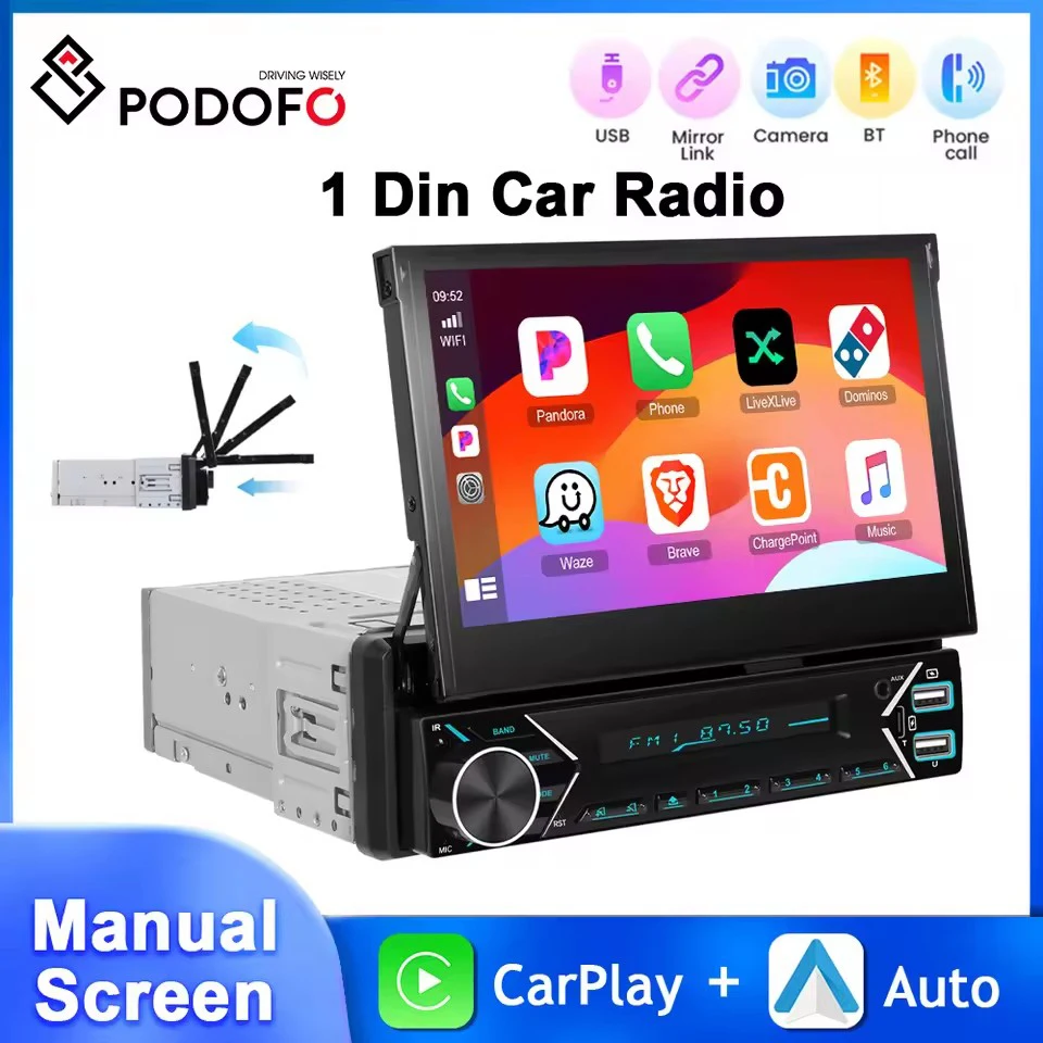 Podofo 7'' 1Din Aut…