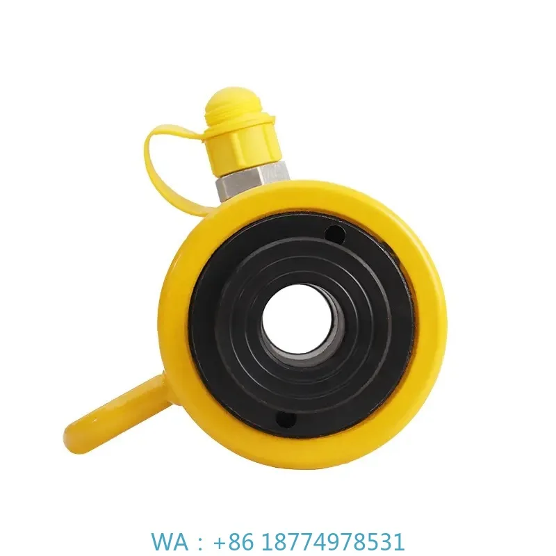 Single Acting Porta Power Ram Industrial Steel Lifting Tool 60T Hydraulic Hollow Cylinder Jack Kit Auto Retract 100mm Stroke