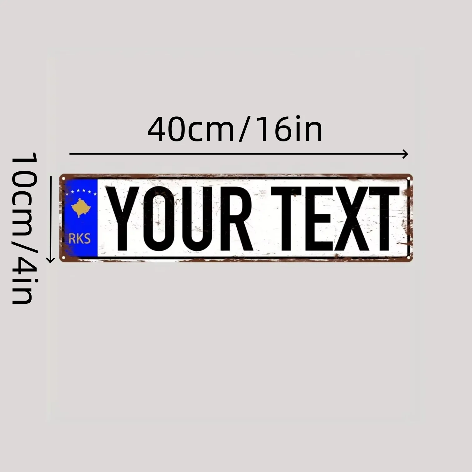 Customizable Kosovo Retro Aluminum Decorative Sign Car Home Wall Decor Durable Metal Plaque Decorative Only