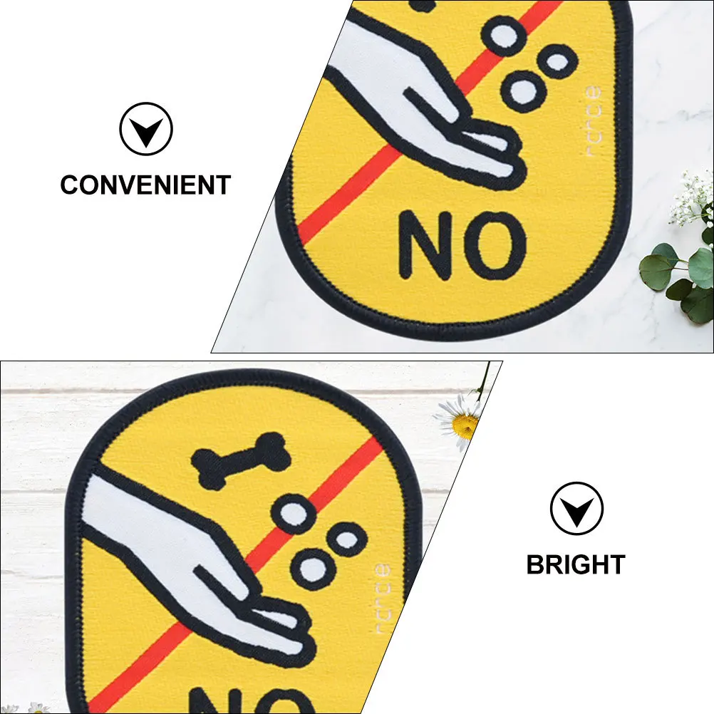 

Pet Warning Socialization Sticker Hook Loop Fastener No Feeding Tag High Visibility Durable Removable Dog Cat Puppy Kitten Leash