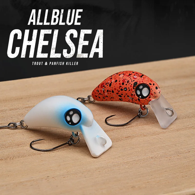 ALLBLUE CHELSEA 1.8g 26mm Mini Slow Sinking Crankbait Wobbler Trout Fishing Lure Freshwater Minnow Artificial Hard Bait Tackle