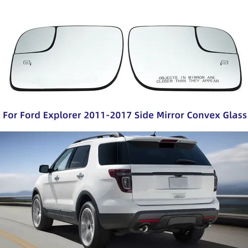Espejo retrovisor lateral calefactable, espejo convexo para Ford Explorer 2011 2012 2013 2014 2015 2016 2017 2018 2019 con punto ciego