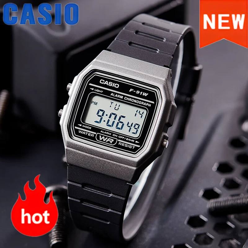

Мужские часы Casio, роскошные ретро светодиодные цифровые часы с полимерным ремешком, водонепроницаемые кварцевые часы унисекс для занятий спортом на открытом воздухе