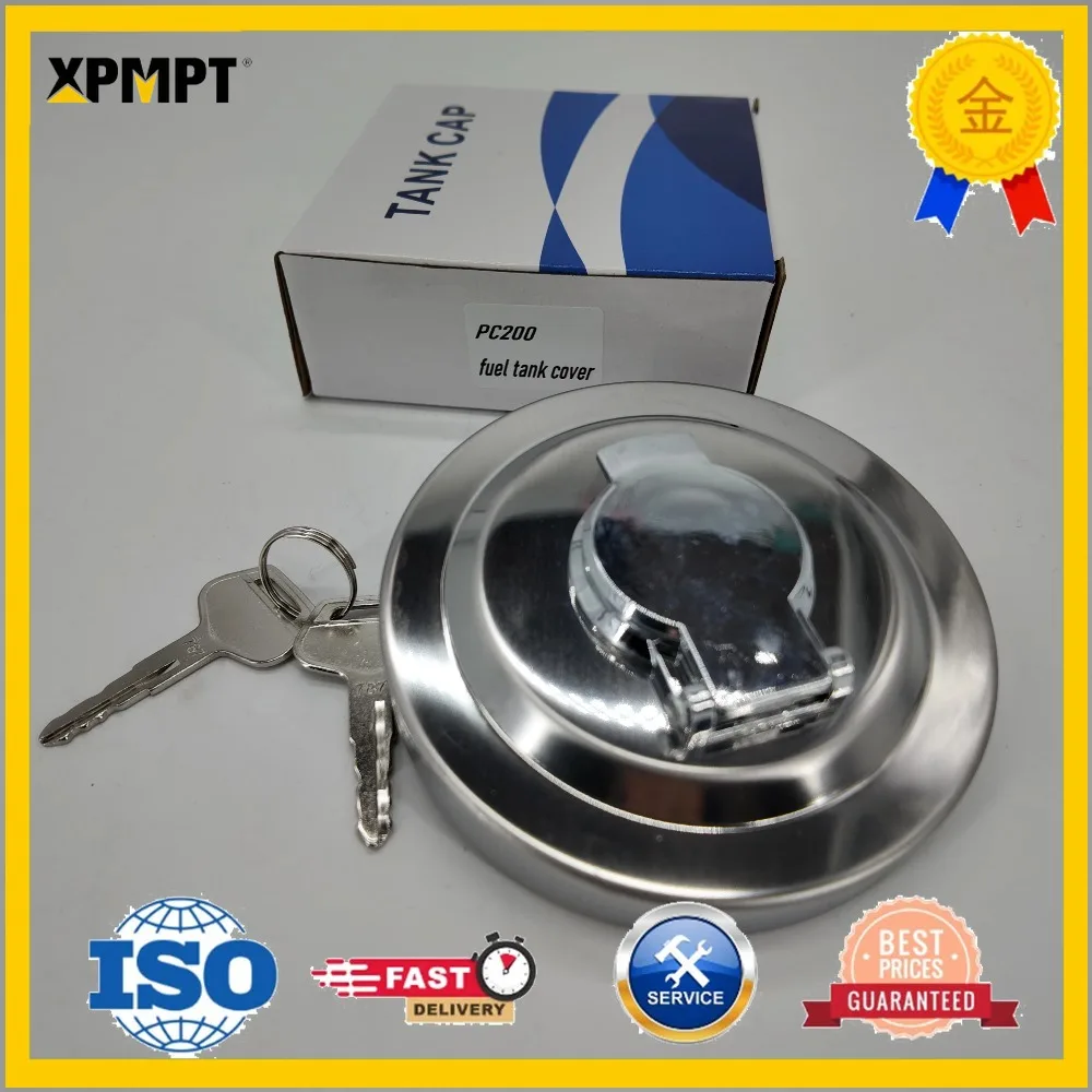 Fuel Tank Cap with 2PCS Keys For PC200-7 PC200-8 20Y-04-11160 20Y0411160 Excavator Oil Tank Cover Excavator Accessories