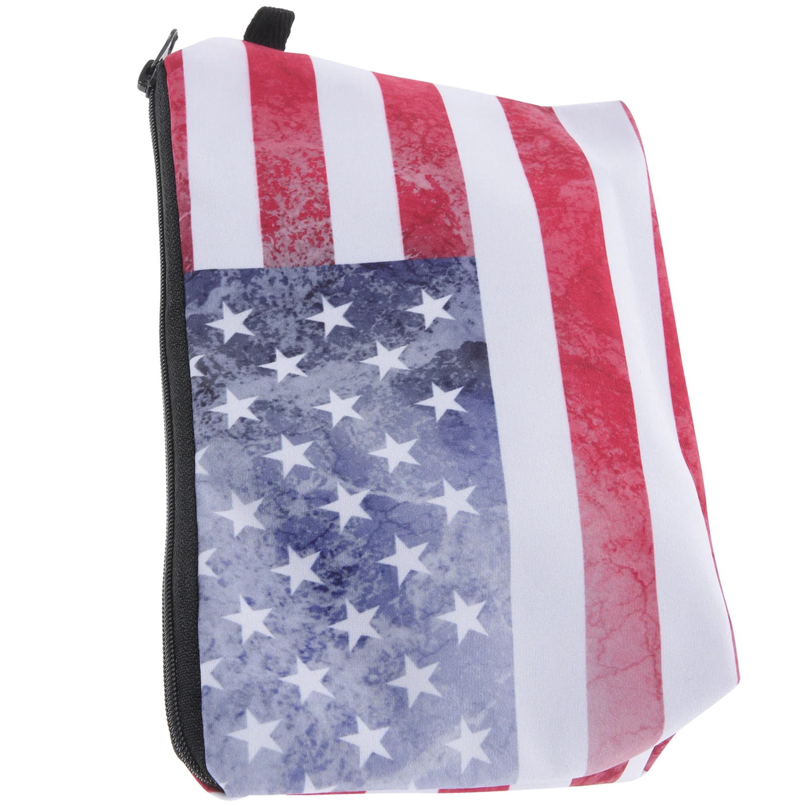 

American Flag Pattern Pencil Bag Retro Durable Polyester Portable Makeup Bag Compact Stationery Organizer Washable
