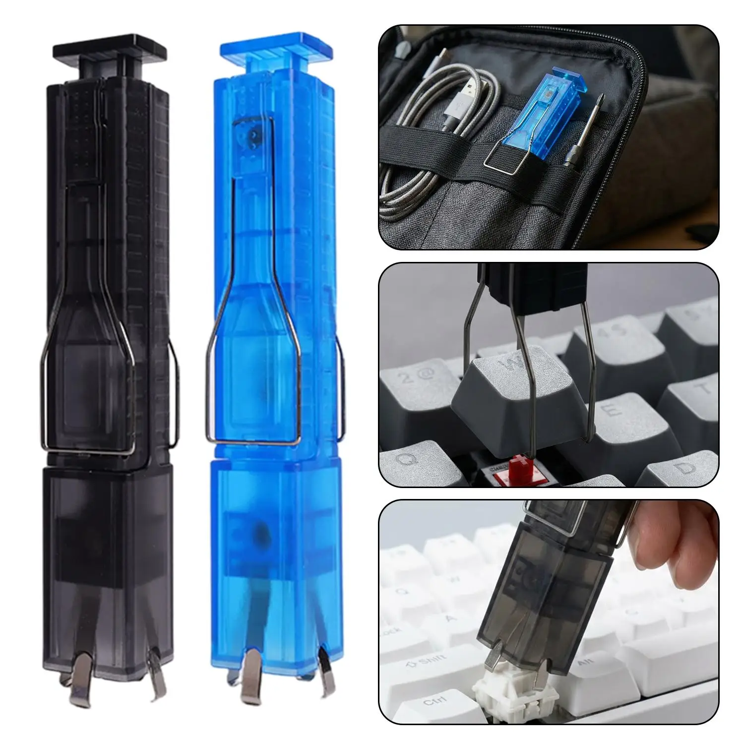 2-1pcs Keyboard Keycaps Puller 2in1 Opener Keycap Remover Button Extractor Keyboards Bearing Pullers for Mechanical Keyboards view 6