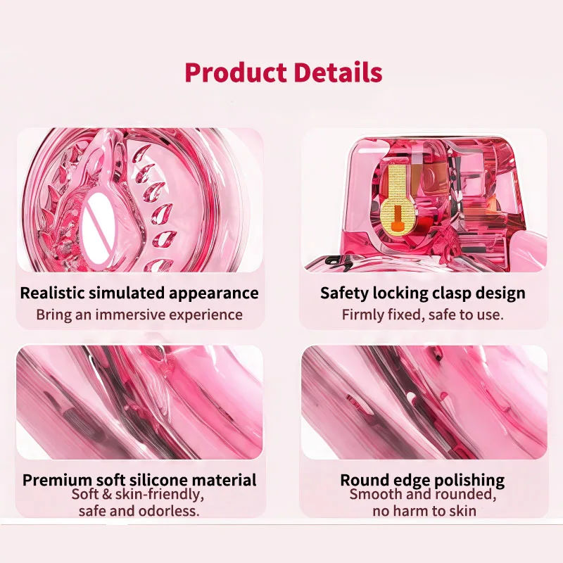 Cobra Soft Rubber Transparent CB Lock Fidelity SM Male And Transgender Penis Restraint Adult Toy view 3