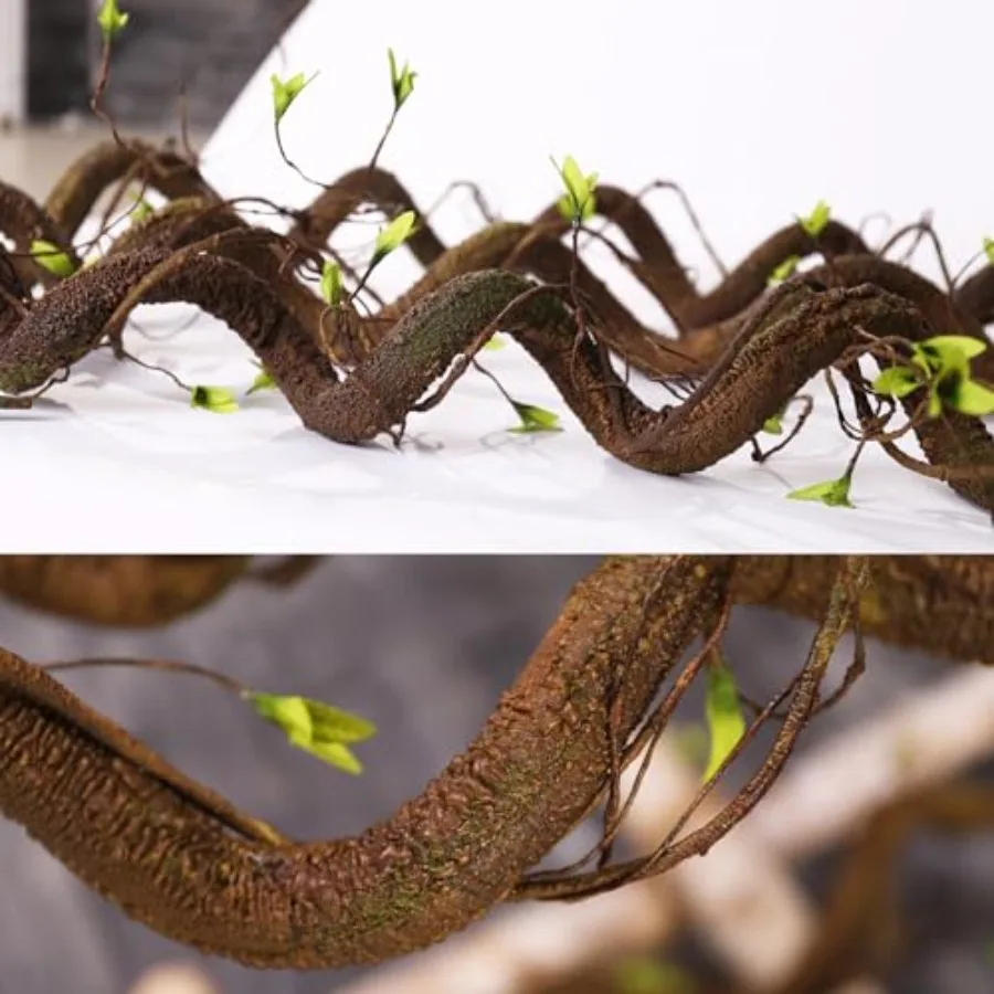 

Bendable 63in Artificial Tree Twigs Cane Wood Vine Branches Fake Plants Trunk Garland with Leaves for Home Wedding Garden Wall