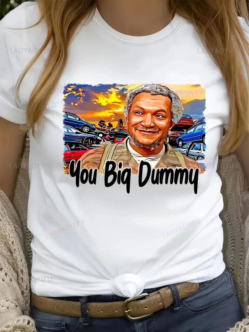 Funny You Big Dummy American Printed Personality Man Woman Cotton T-Shirt High Street Breathable Sports Spring and Summer Casual