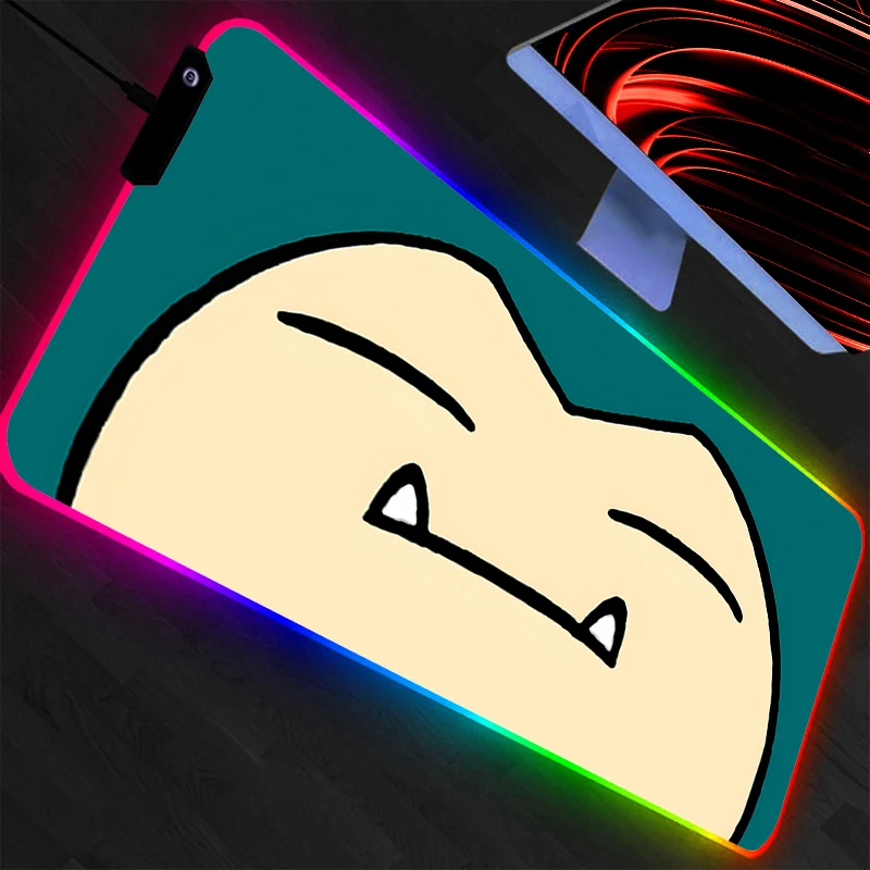 

Коврик для мыши RGB Pokemon Pikachu, игровые аксессуары, коврик для компьютерного стола для геймеров, XXL, коврик для ноутбука, светодиодный коврик для клавиатуры Varmilo, коврик для мыши