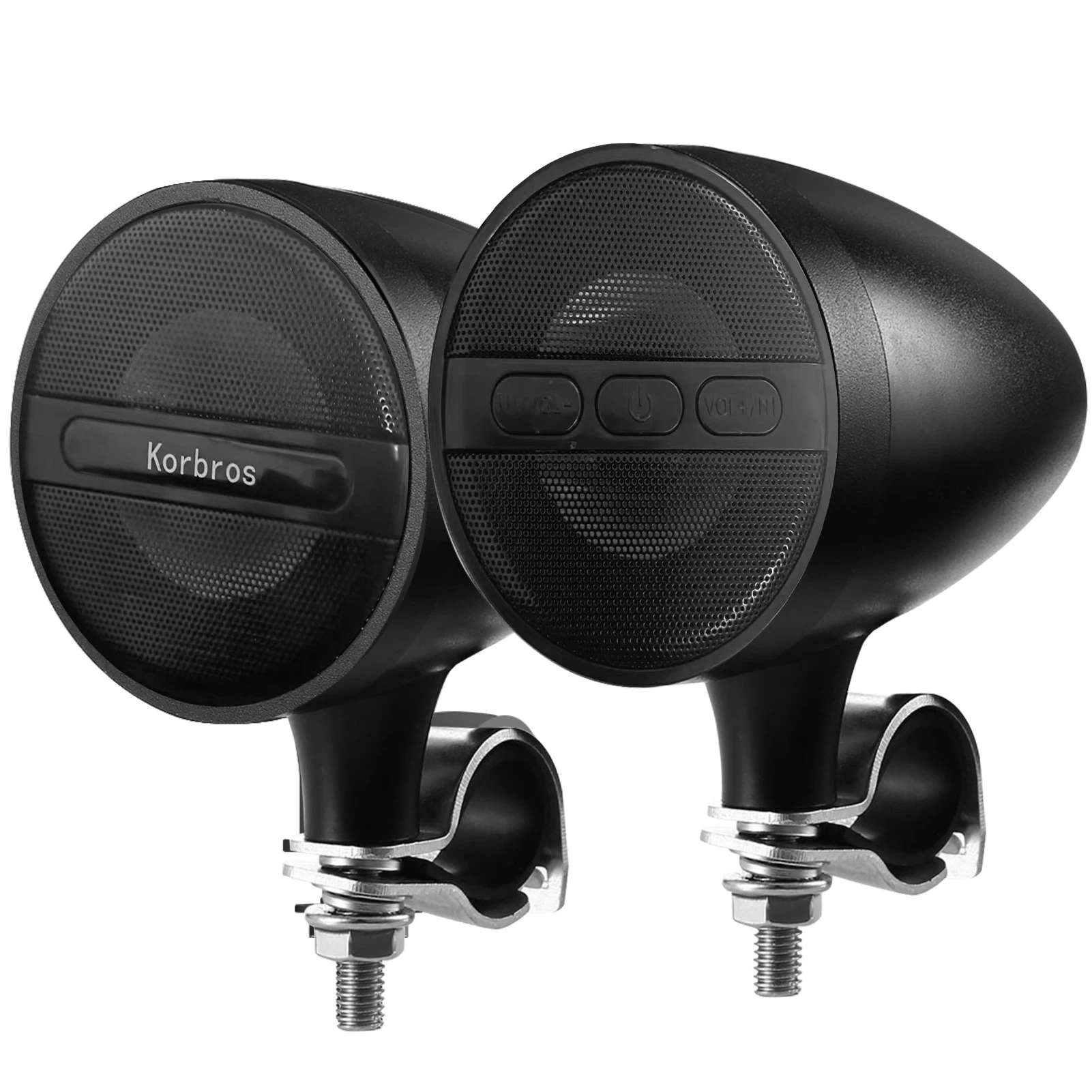 

Motorcycle Bluetooth Speaker System, Waterproof Design, Suitable for 12V Vehicles/Radio/USB/FM Radio (Black)