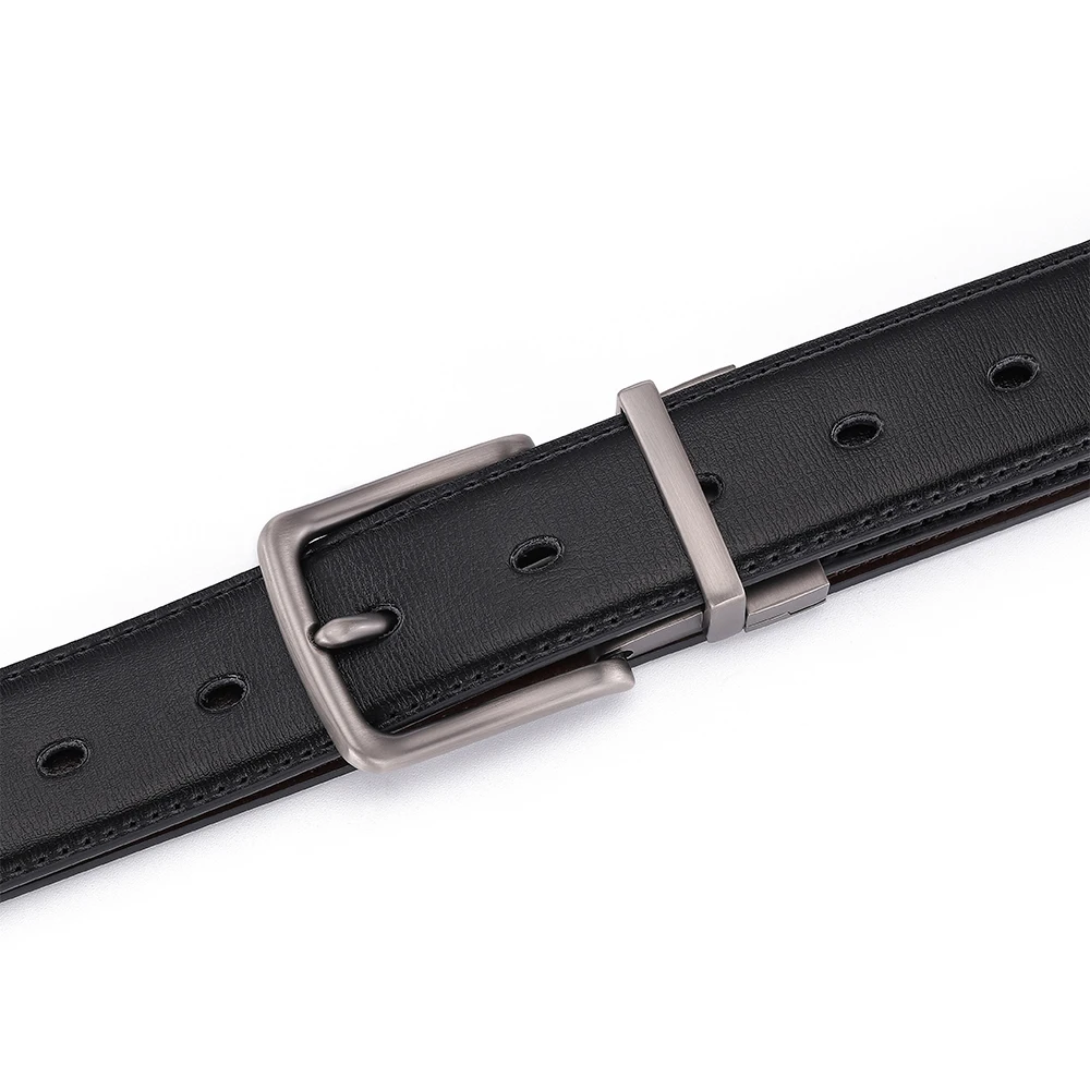 Men's Leather Needle Buckle Belt Buckle, Can Be rotated, Fashion, Both Sides image 2