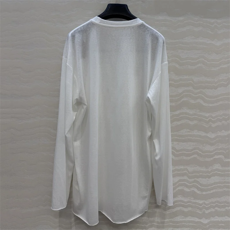 women's t-shirt 2026 Summer New Stretch Knitted Women's Long Sleeve Top Cotton blend round neck pullover casual tops for woman