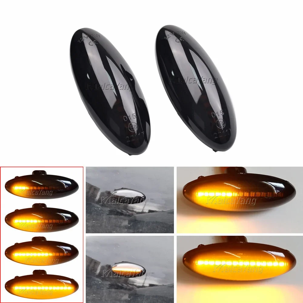 Side Marker Turn Signal Lights For Toyota Yaris Mk2 P9 RAV4 Mk3 ACA3/ALA3 Auris Mk1 E15 COROLLA LED Dynamic Sequential Blinker