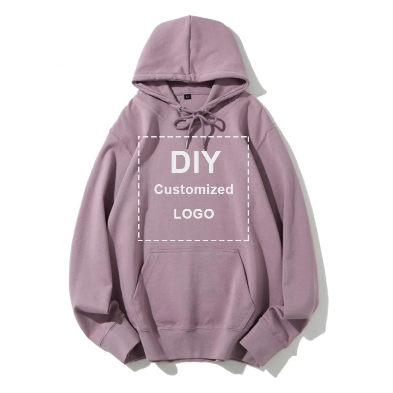 Your own design brand logo / picture custom men\'s and women\'s DIY hoodie sweatshirt casual fleece hoodie loose fashion 22 colors