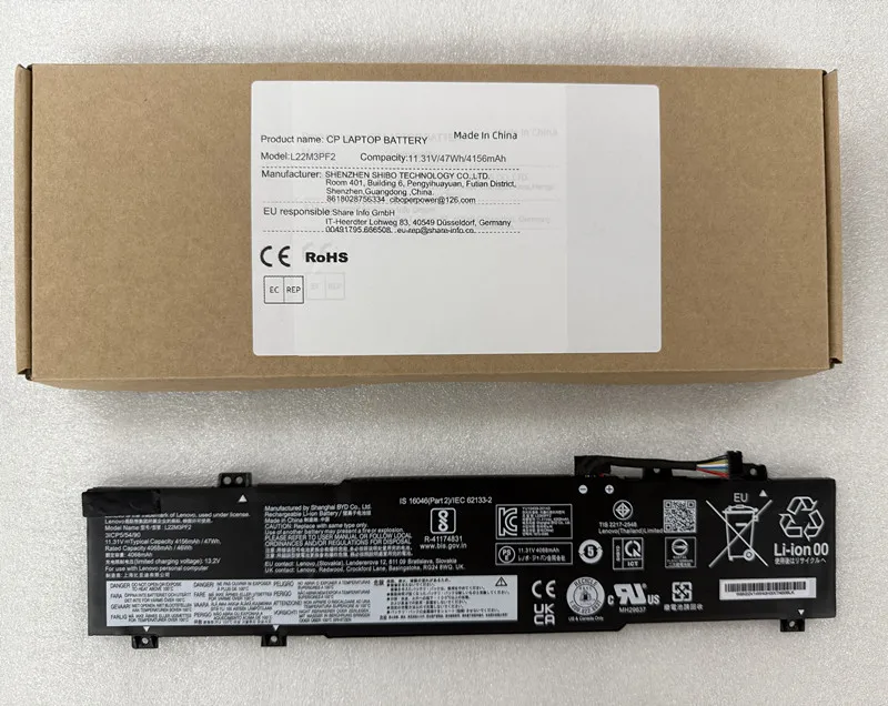 

L22M3PF2 L22D3PF2 L22C3PF2 11.31V 47Wh Laptop Battery for 3 15IRU8 5B11K09312 5B11K09313