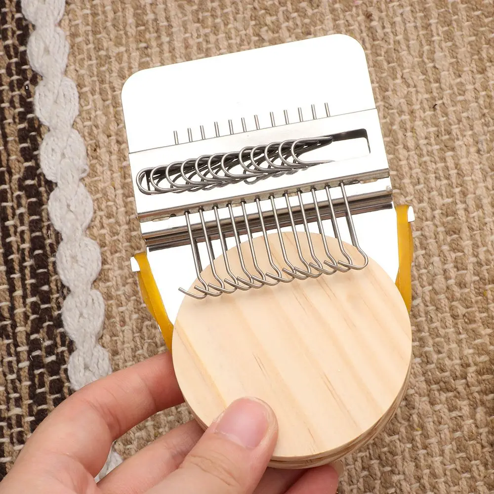 Mini métier à tisser pratique en bois et métal pour le bricolage textile, type Speedweve, outil de réparation et de reçusage