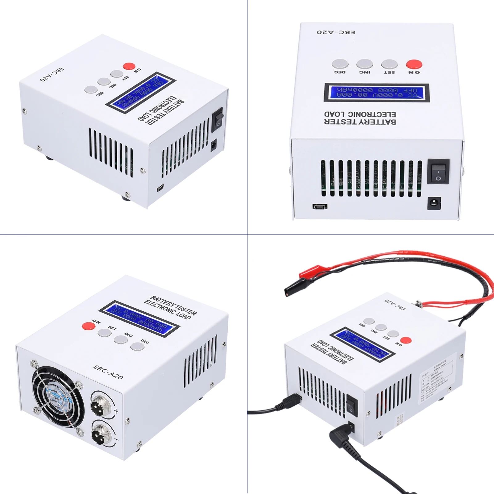 EBC-A20/EBD-A20H Battery Tester 30V 20A 85W Lithium Batteries Test  5A Recharge 20A Discharge Support  Online Software Control