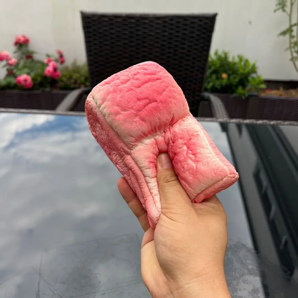 Simulated Rectangle Toast Squeeze Prank Decoration Oversized Bread Squishy Slow Rising Soft Elastic Sensory Fidget Bread