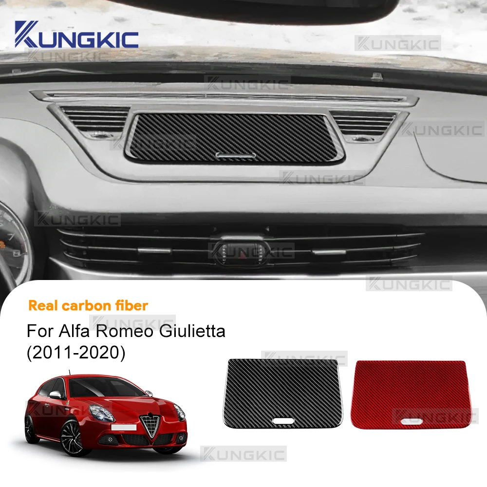 Soft Carbon Fiber For Alfa Romeo Giulietta 940 2011 2012 2013 2014 2015 2016 2017 2018 2019 2020 Car Center Storage Sticker