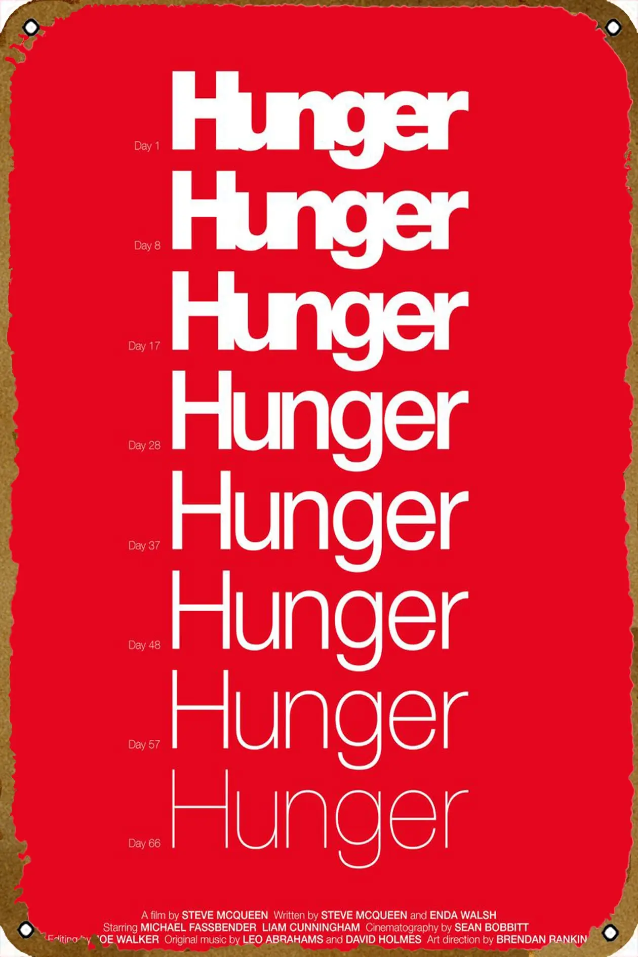 1a,Hunger Movie Tin Sign Vintage Metal Sign for Men Women Plaque Wall Decor for Bar Pub Home Cafe 8x12 Inch