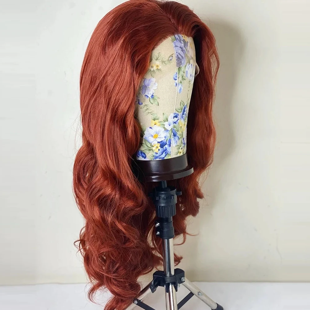 باروكة شعر اصطناعي برناردو طويل مموج من الألياف مقاومة للحرارة باروكة شعر طبيعي من الدانتيل للنساء ذوات البشرة السمراء