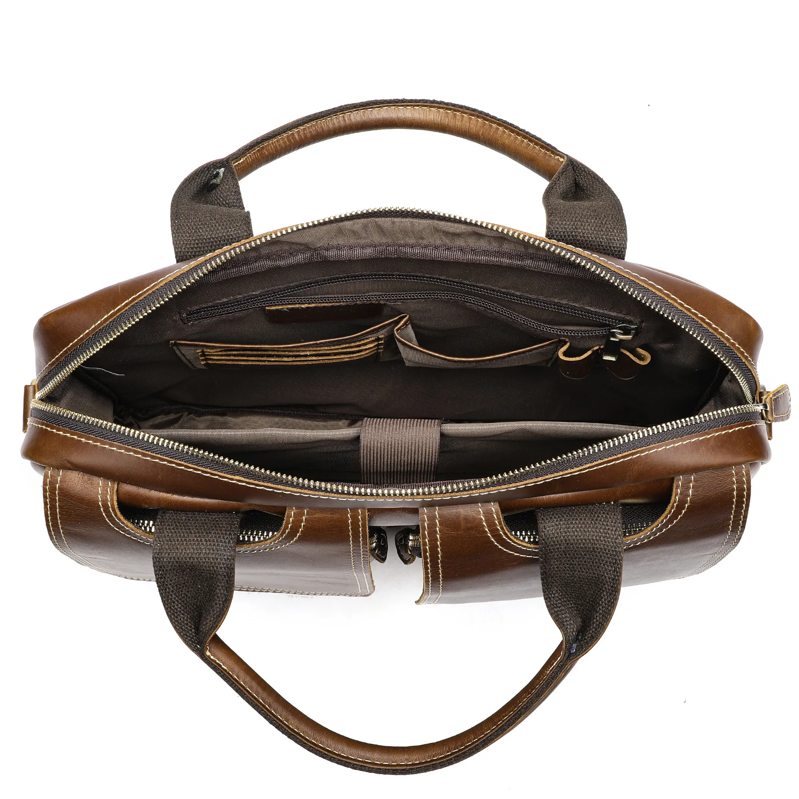 MLT-8002 حقيبة يد رجال الأعمال الأوروبية والأمريكية الرجعية، حقيبة كتف جلدية ذات سعة كبيرة #3