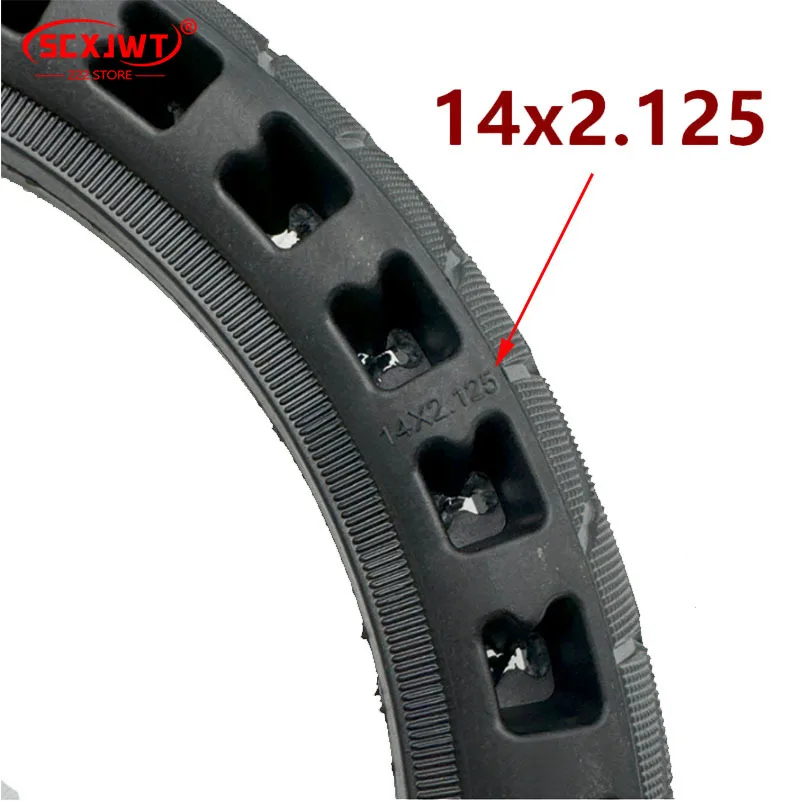 14x2.125 honeycomb solid anti-puncture 14-Inch electric bicycle air-free tire