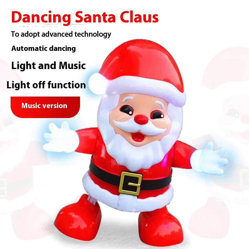 Walking Dancing Santa Doll Cute Electric Desktop Ornament For Christmas Decor Battery Operated