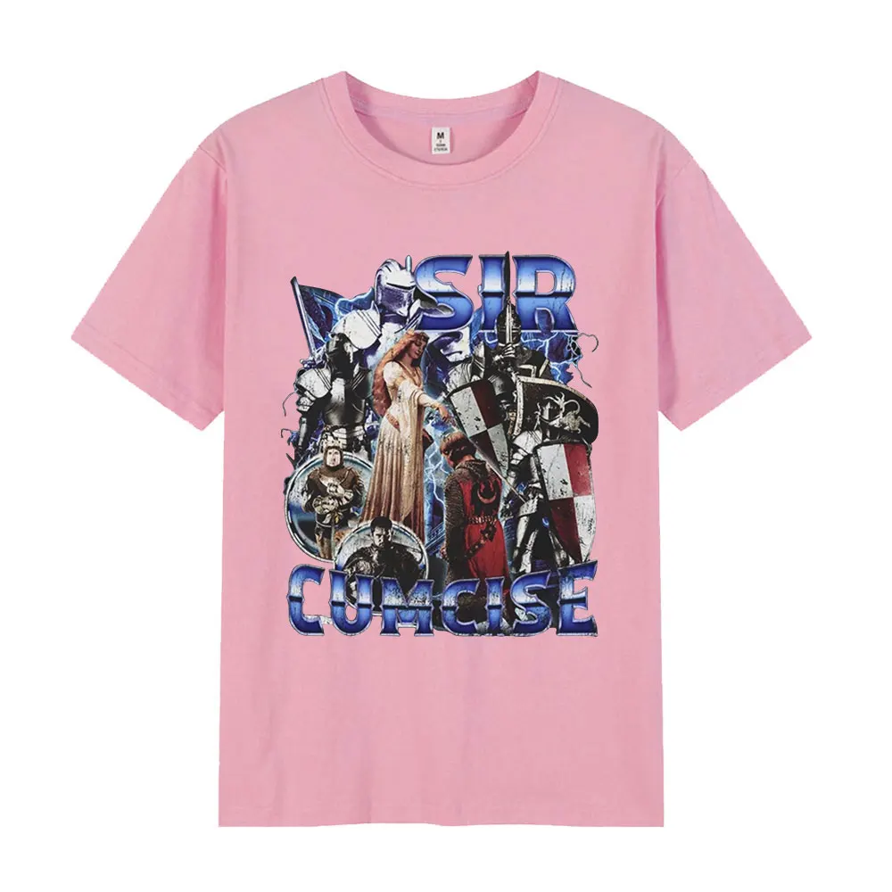 Sir Cumcise Funny Meme Graphic T Shirt Men Women Fashion Vintage Tshirt Cotton Casual Oversized Short Sleeve T-shirt Streetwear