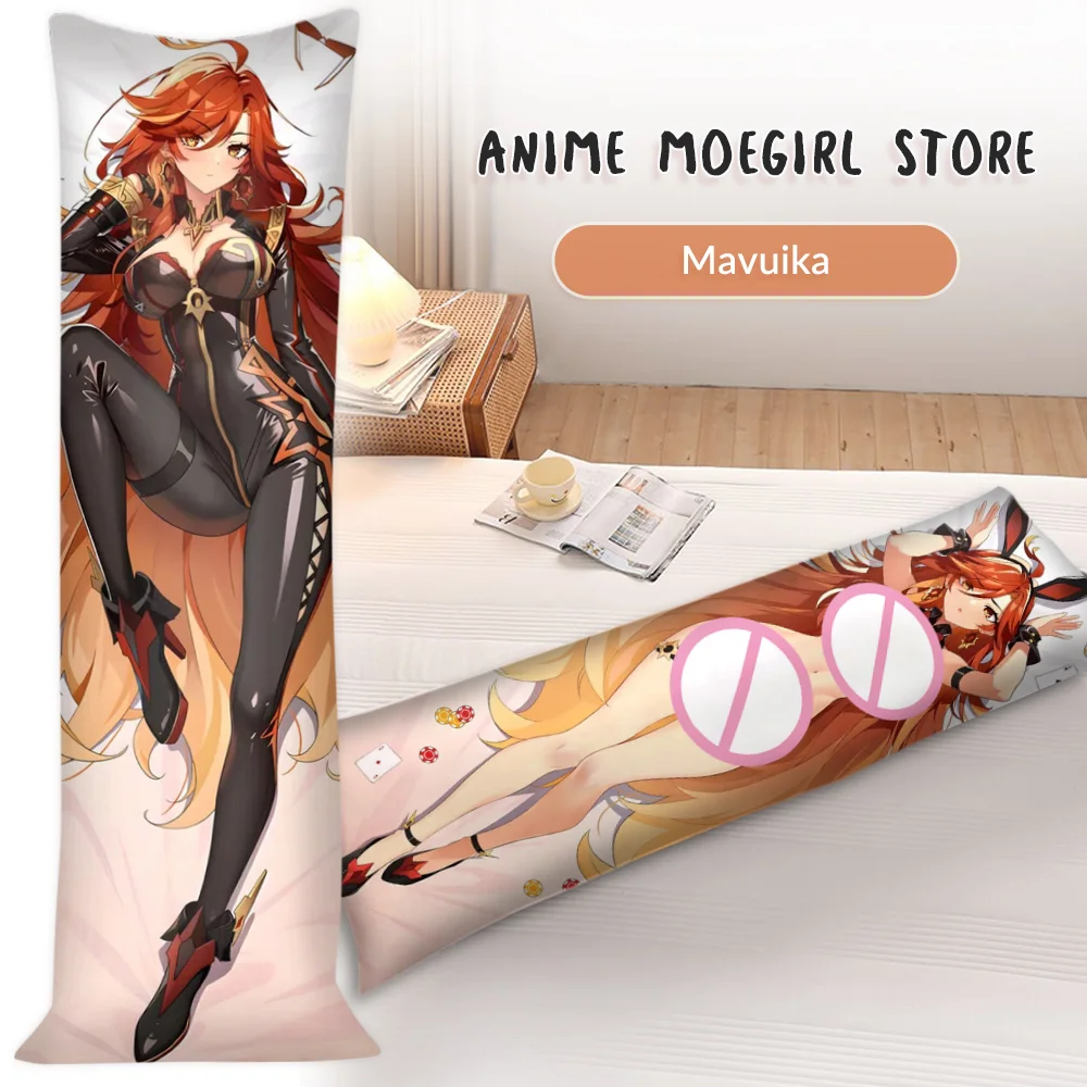 أنيمي Mavuika الجسم الملك Dakimakura غطاء Genshin تأثير المخدة المعانقة كامل الجسم Otaku غطاء الوسادة سادات النوم