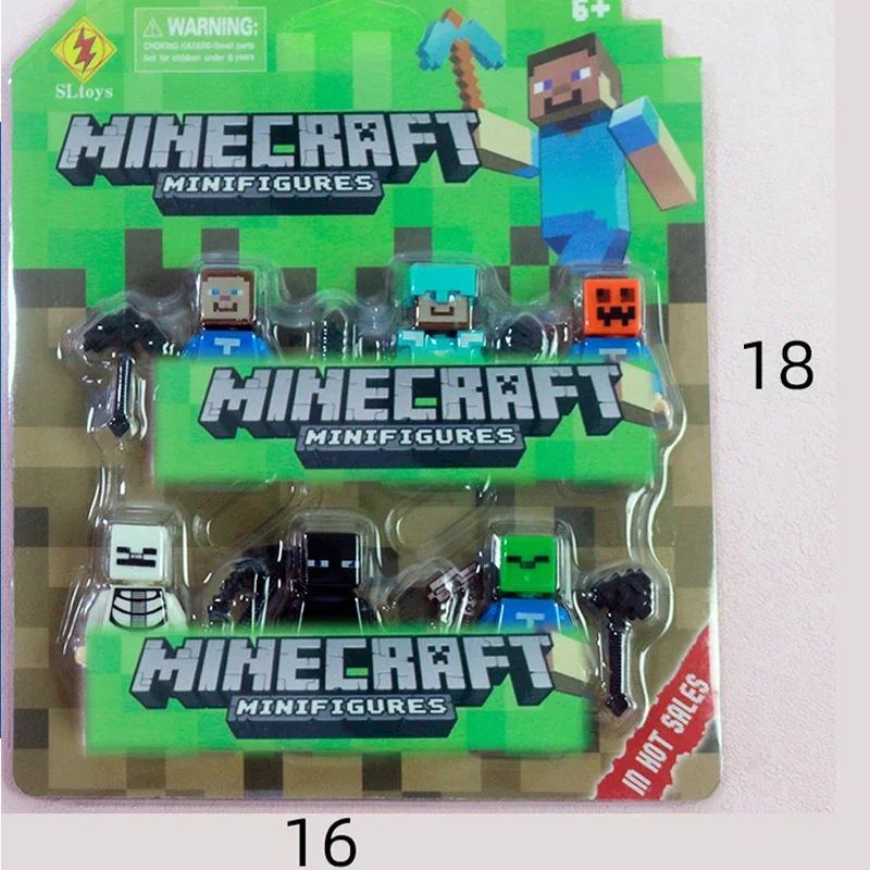 Kit de Figura de Ação Artesanal - Brinquedo Educacional para Montar para Crianças, Tema de Desenho Animado, Presente de Aniversário - Mine the World