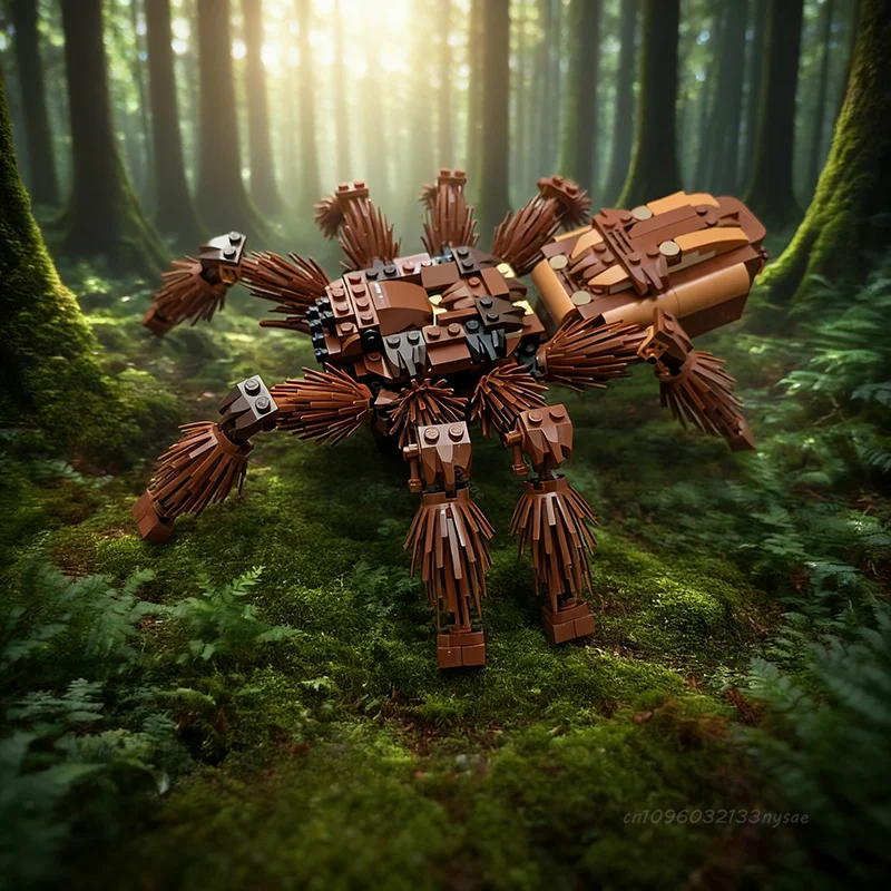 

MOC классические лесные животные волк паук строительные блоки модели головоломки настольные украшения игрушки на день защиты детей подарки на Хэллоуин