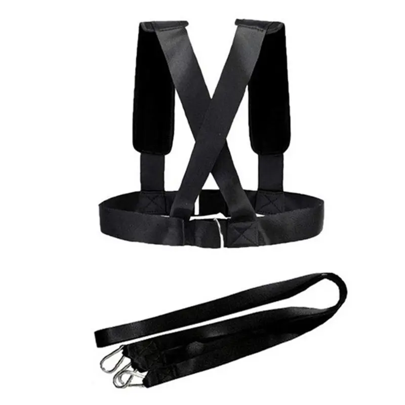 ABIT Fitness Resistance Training Speed Agility Bands Running Tire Pull Cord Resistance Exercise Bands Durable Easy To Use Black