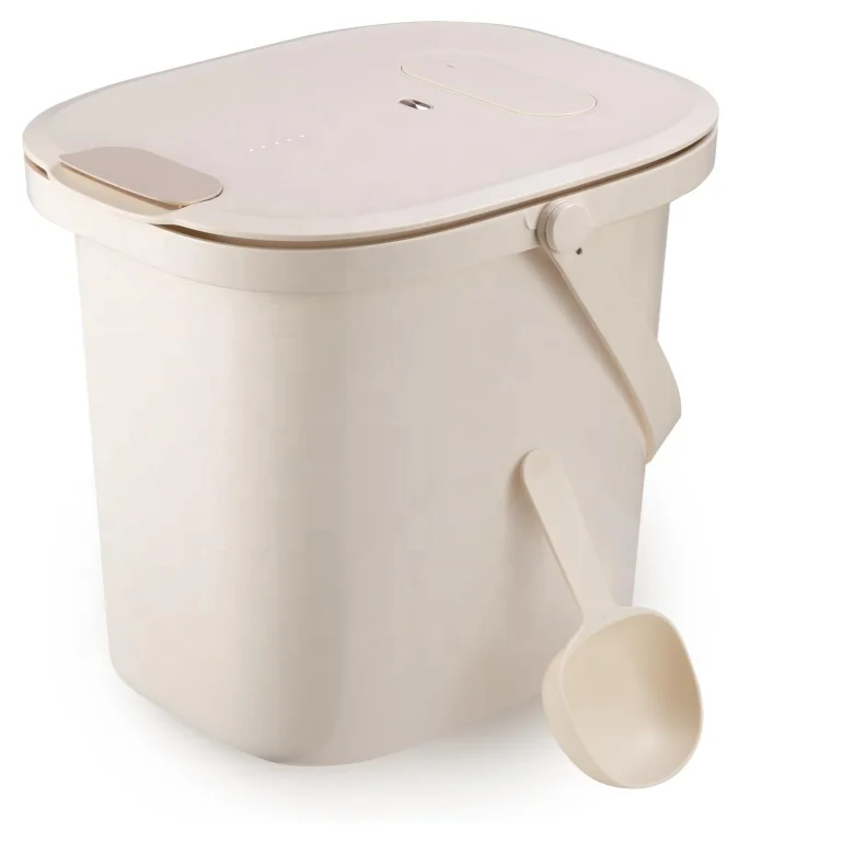 

Air-pumped Moisture Proof Seal Large Capacity Storage Cat Food Bucket Dog Food Bucket