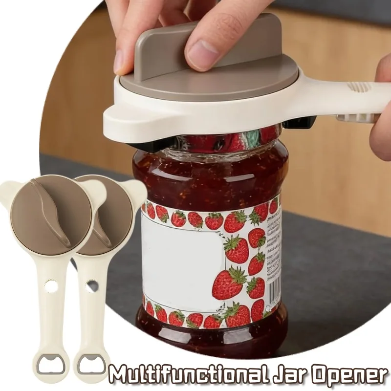 4 in 1 Multifunctional Jar Opener Adjustable Effort-Saving Can Opener Fits For Jars Cans Wine Bottles Durable Kitchen Tool