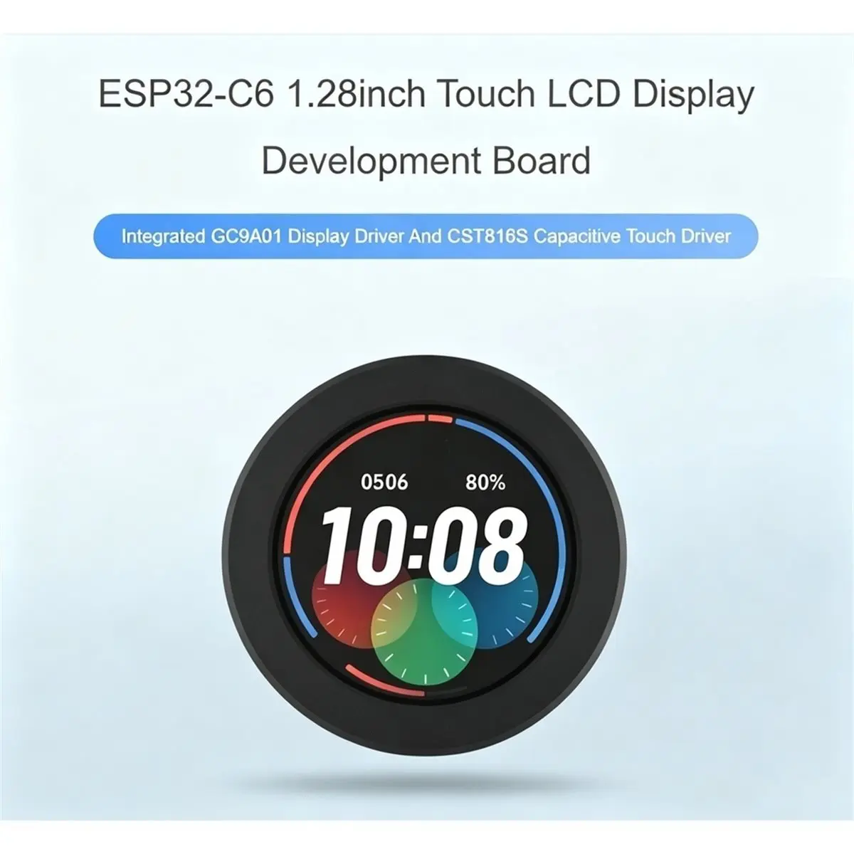 -C6 1.28inch Touch LCD Display Development Board 240x240 65K Color Supports 2.4GHz Wi-Fi 6 and Bluetooth 5 W/ Case