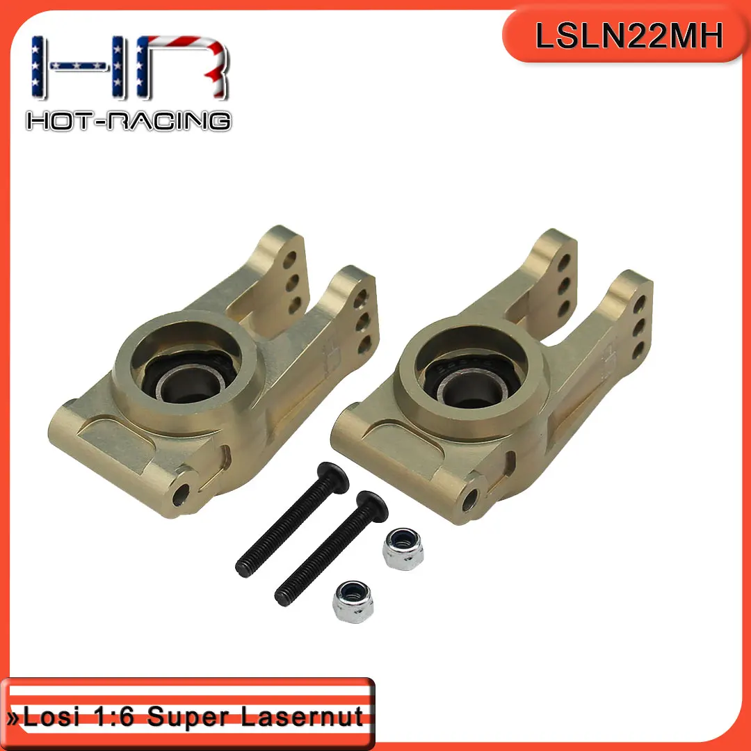 Hot Racing 7075 Rear Hubs Double Shear Link Tabs Oversized Bearings Replace LOS254076 for Losi 1/6 Super Lasernut / 1/8 8X​