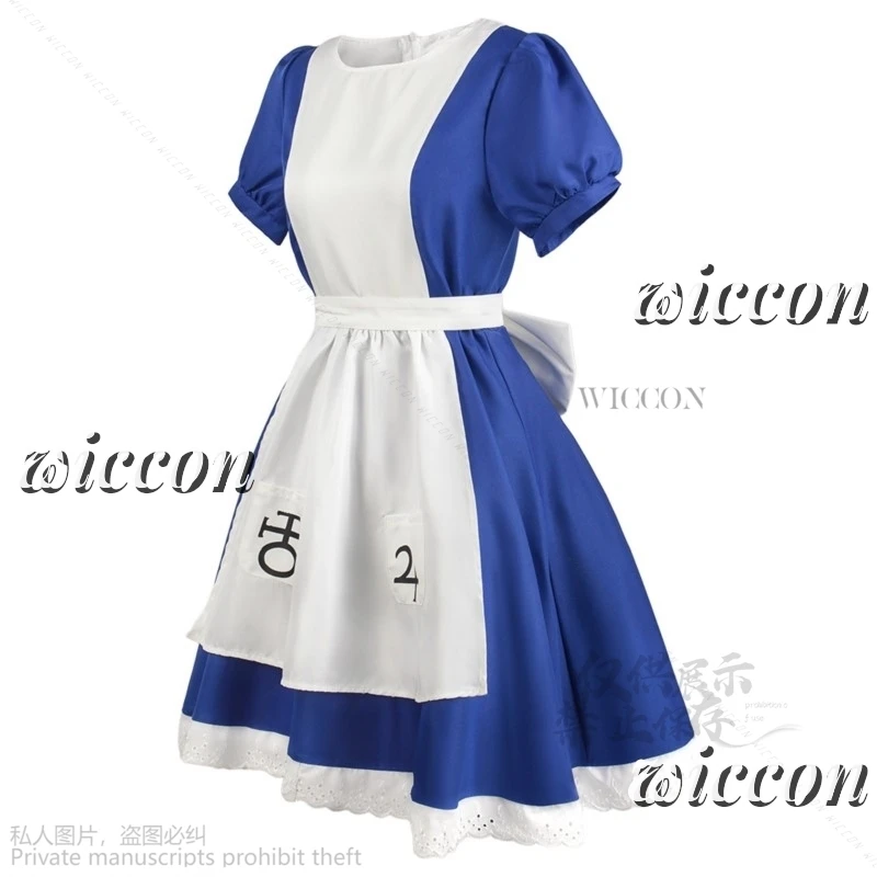 Alice Madness Maid Tablier fur s pour femmes et filles, Anime Game Corrélation, Lolita Cosplay Costume, Halloween Party