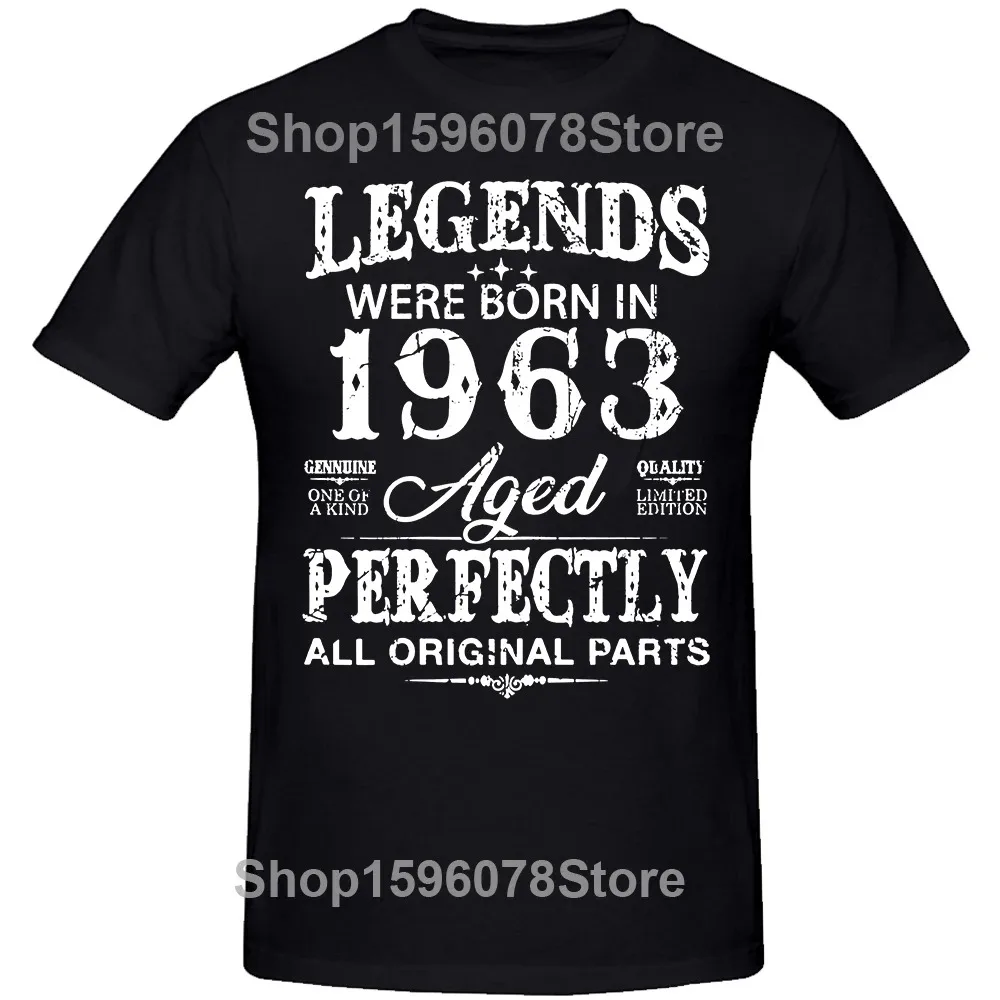 Funny Made in 1963 All Original Parts T Shirts Graphic Cotton Streetwear Short Sleeve Birthday Gift T-shirt Mens Clothing