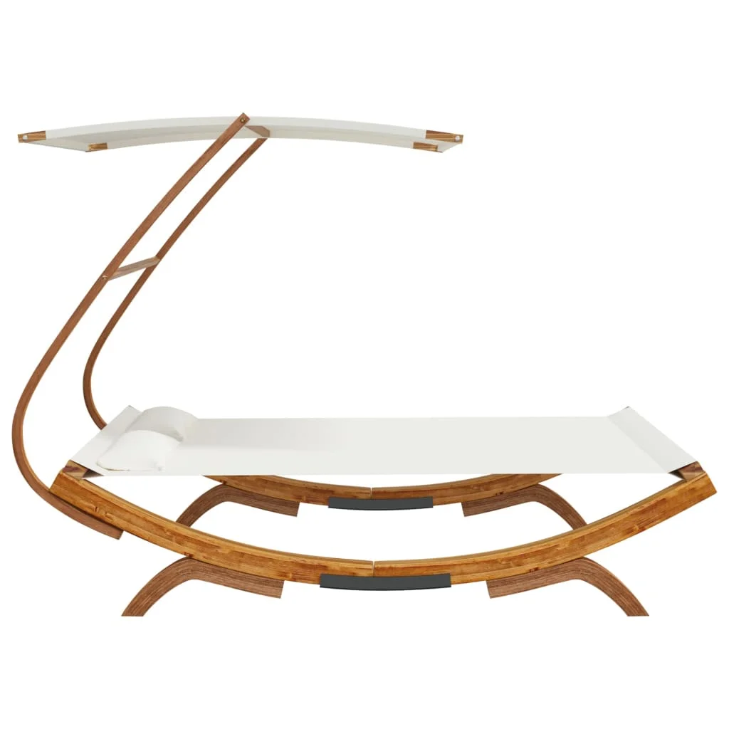 

Freestanding Hammock With Wood Stand and Canopy for Outdoor Garden Balcony