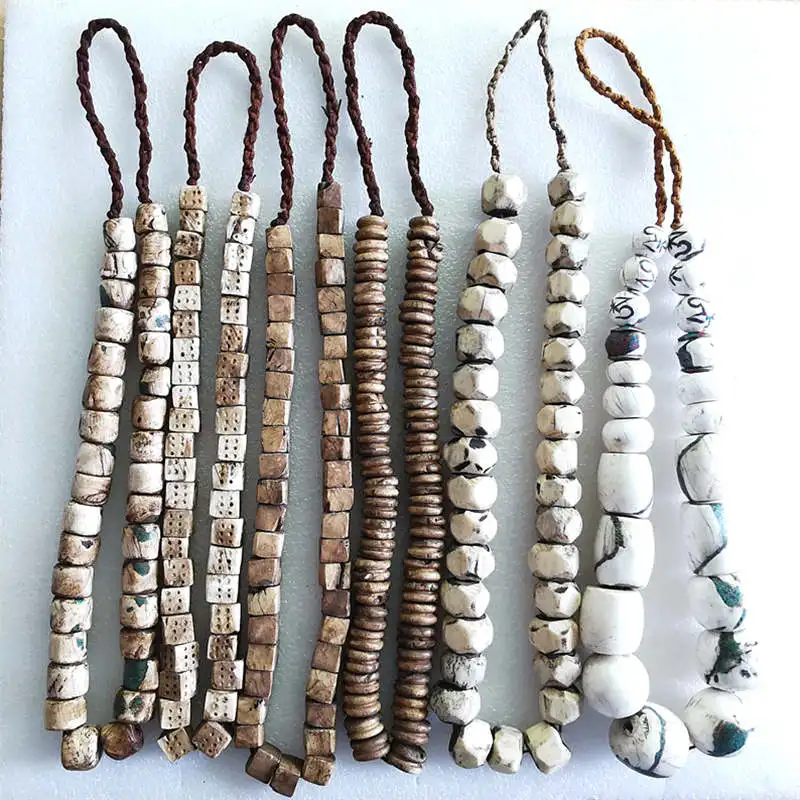 Old Naga Conch Shell Beads StrandMulti Necklaces from Himalayan Mountains TNL288