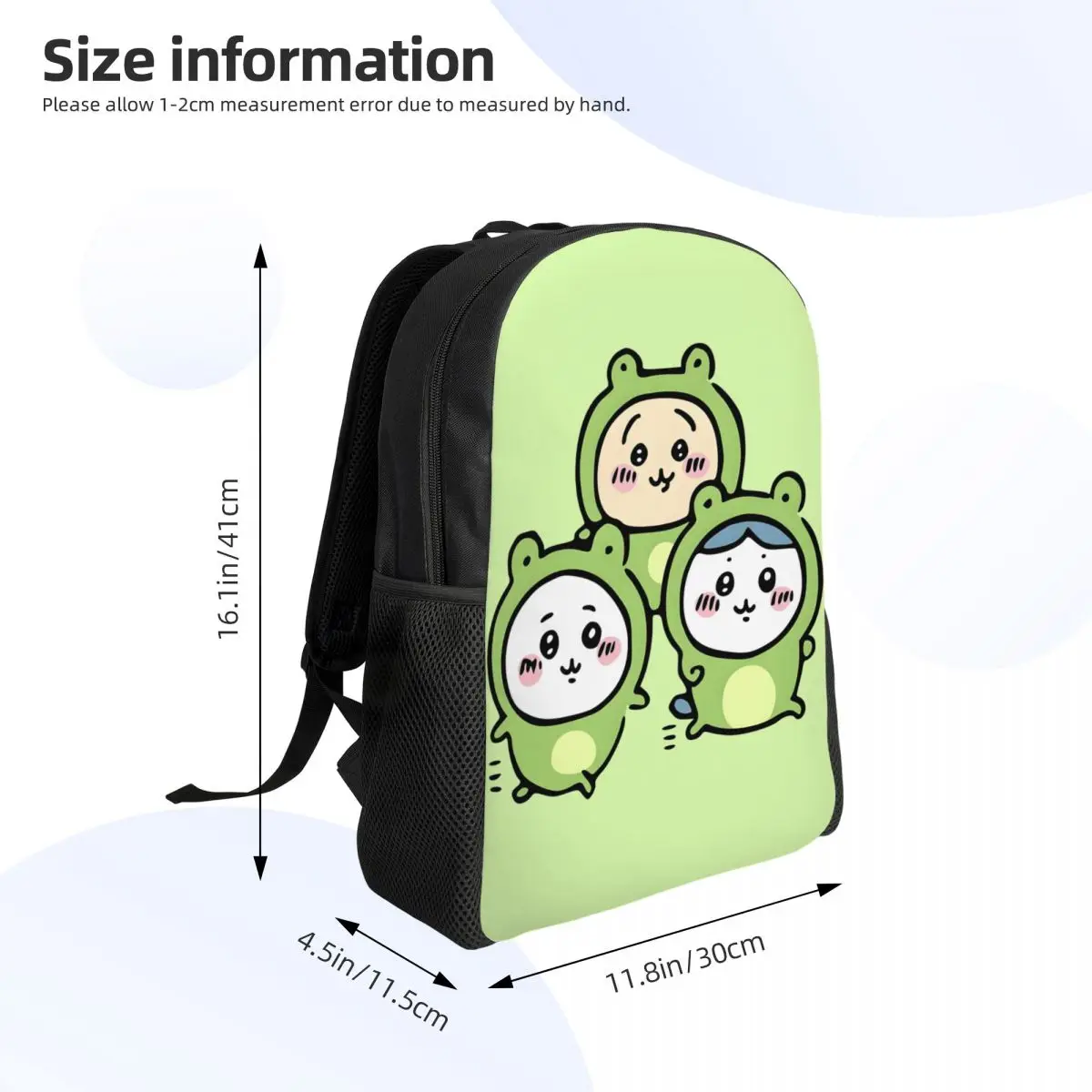 حقيبة ظهر مخصصة للكمبيوتر المحمول Kawaii Chiikawas Hachiware للرجال والنساء حقيبة كتب عصرية لطلاب المدارس الجامعية حقائب Usagi BearCat