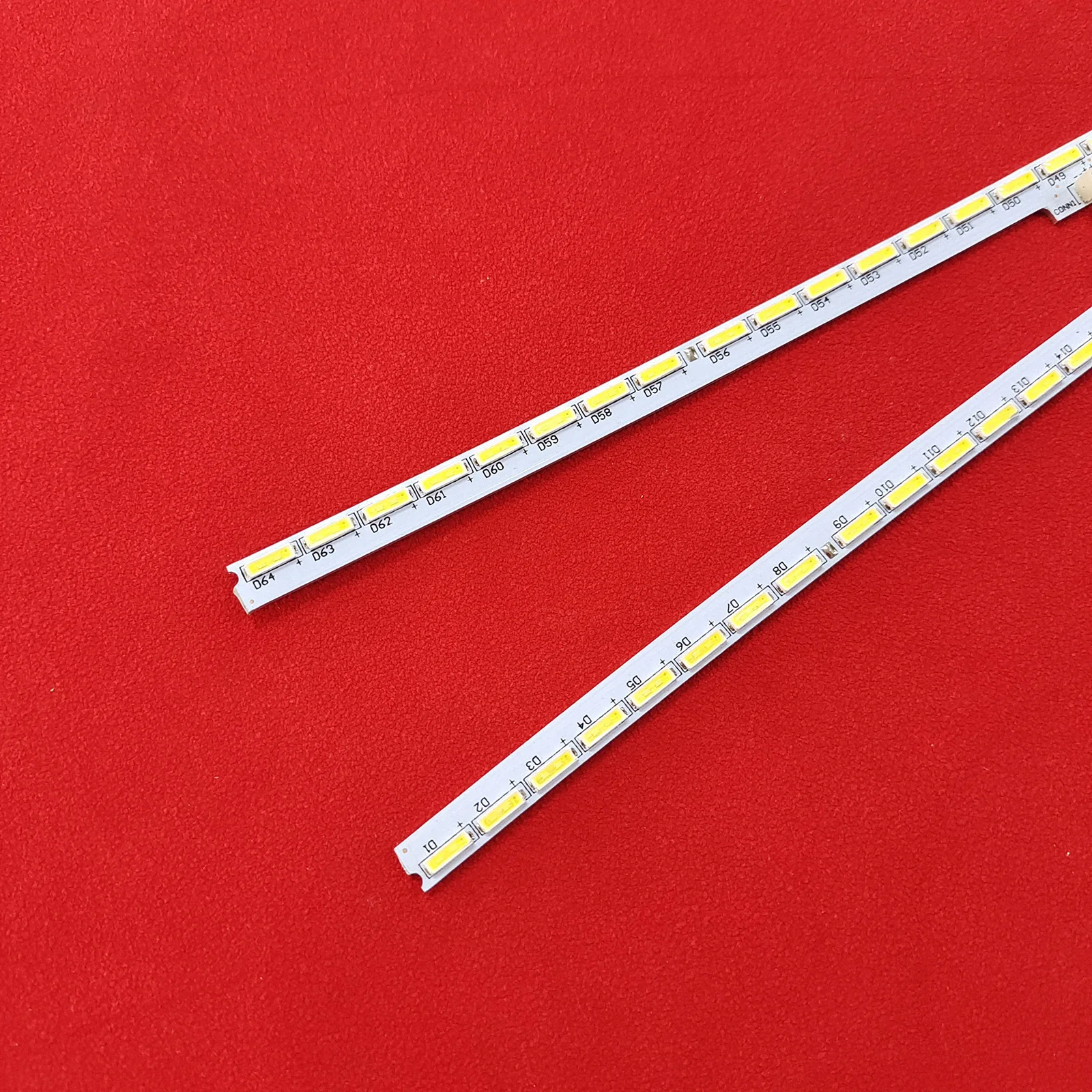 2Pcs/1Set LED Backlight Strip 64 Lamps for LED50M5600UC E3550613YFPCB-1 LBM500M3202-FG-3 HE500HUC_B51_64+64_7020CN_L(R)