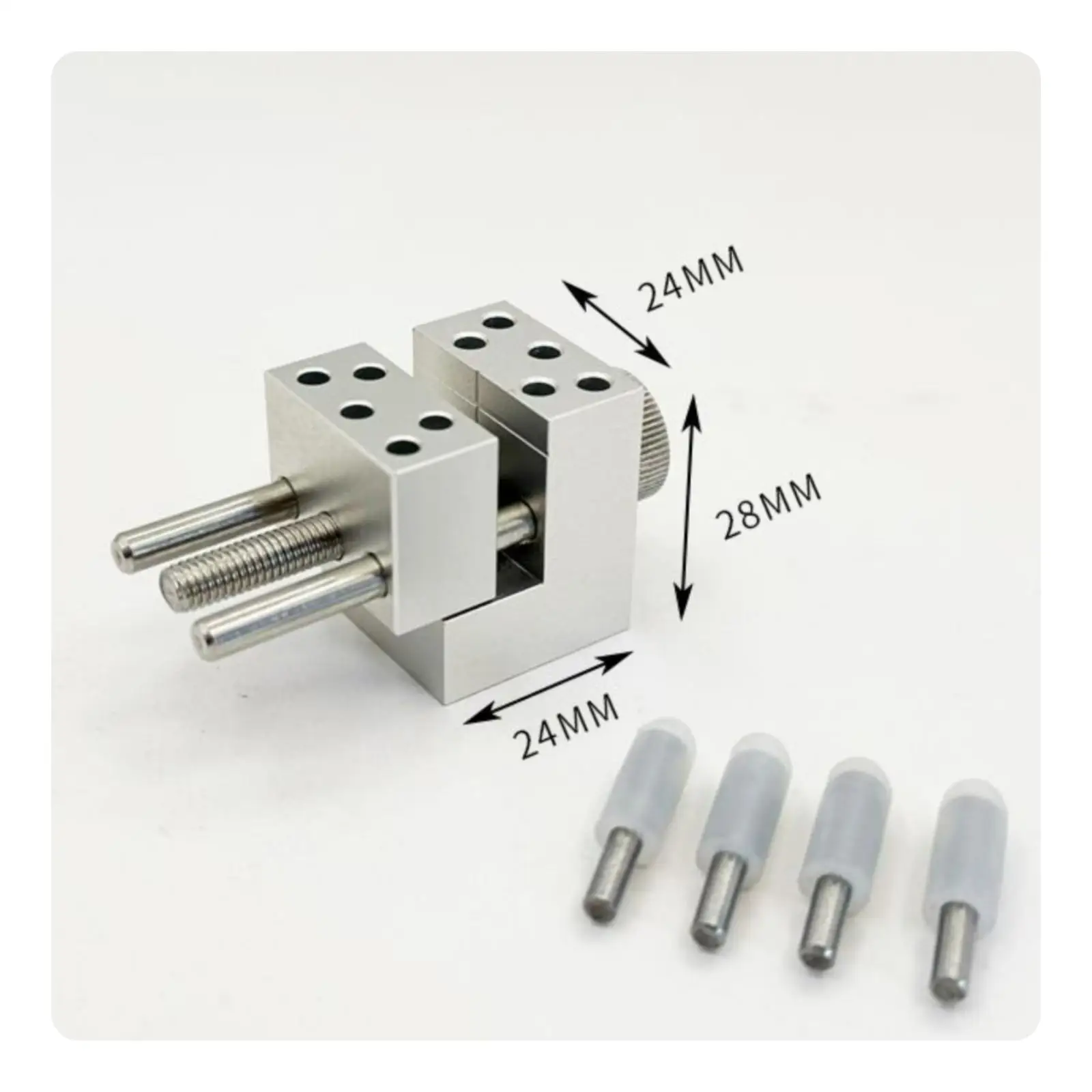 Sturdy Aluminum Composite Vise for Modeling Grinding Painting with Rubber Sleeved Holding Rods