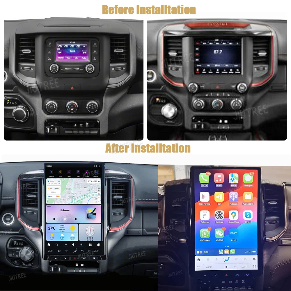 14.4 inch Android 13 Radio for Dodge Ram 1500 2500 3500 2019 2020 -2023 Car Stereo GPS Navigation Carplay Multimedia Player