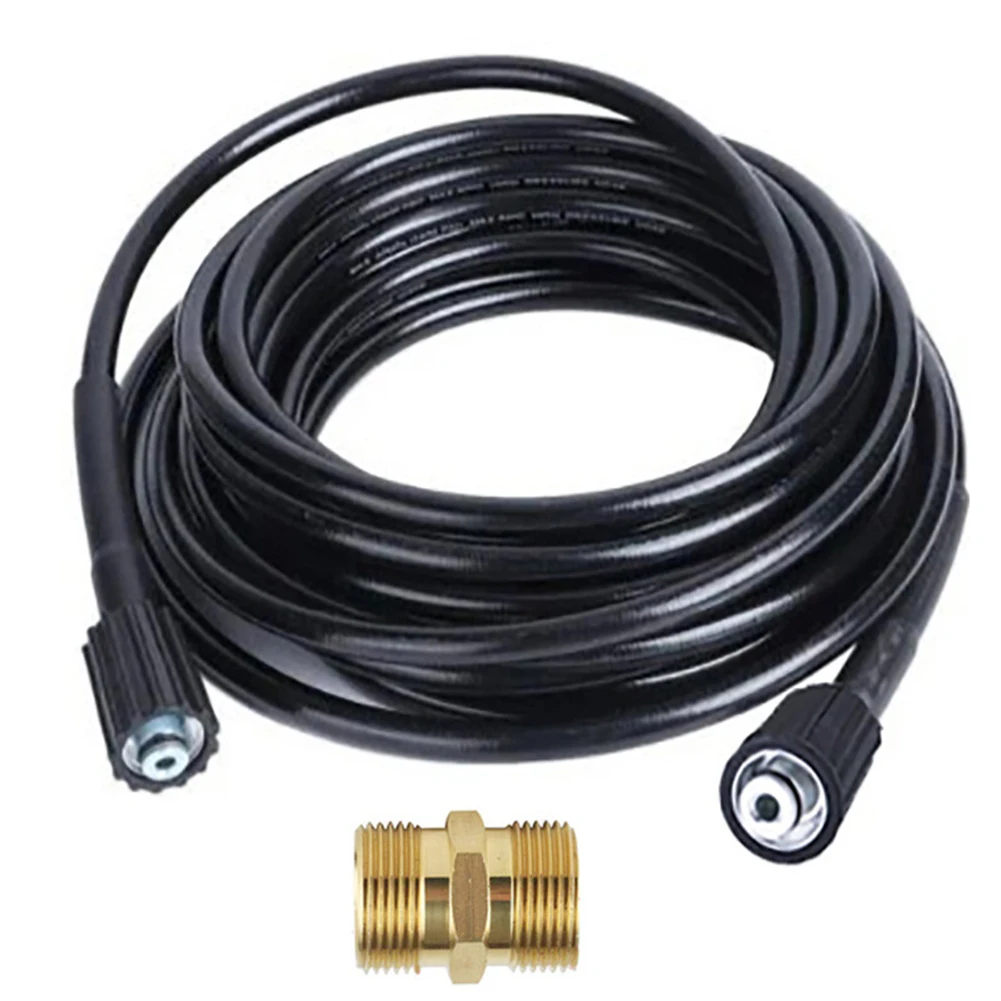 خرطوم غسالة الضغط 10 متر/15 متر مع تركيبات نحاسية M22 لغسالات الضغط العالي كارشر خرطوم تمديد غسيل الضغط