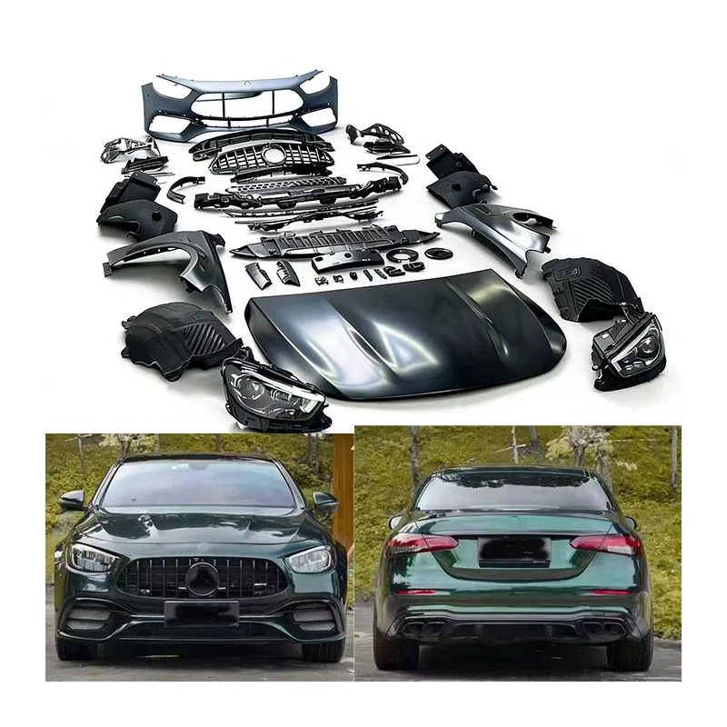 

For 2021Mercedes-Benz E-Class Model W213, E450, E550, E500 to E63 Body Kit, Including Bumper and Other Car Body Parts System